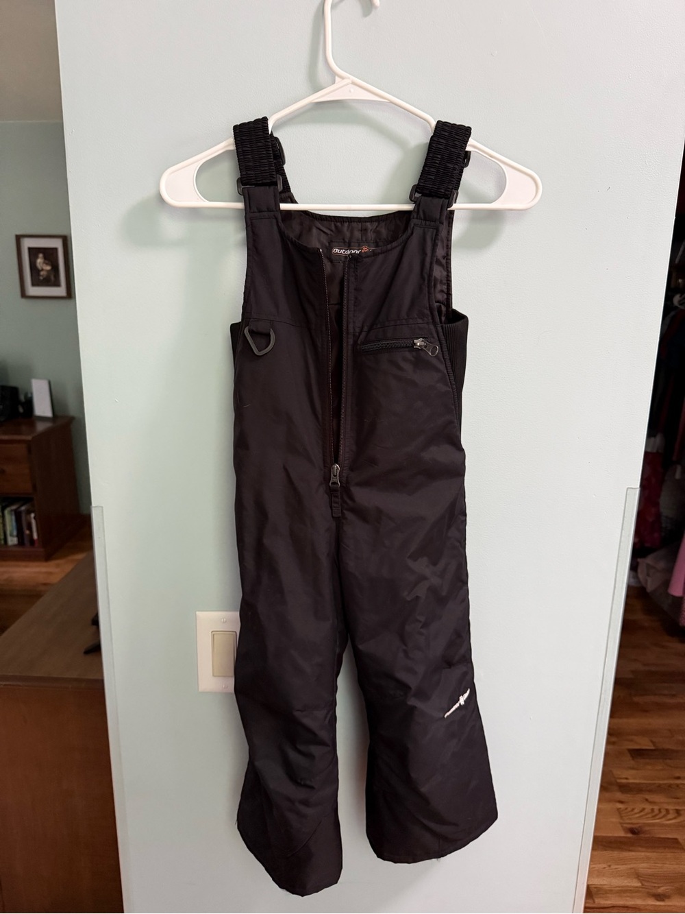 Black Kids Insulated Snow Bib Overalls